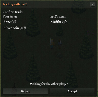 Trade confirmation dialog