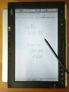 Xournal on Fujitsu LifeBook P1630