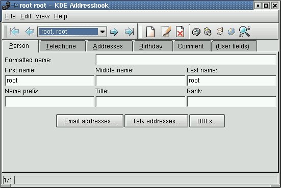 Address book